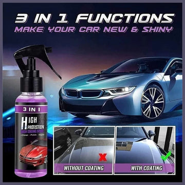 3 in 1 High Protection Quick Car Ceramic Coating Spray - Car Wax Polish Spray