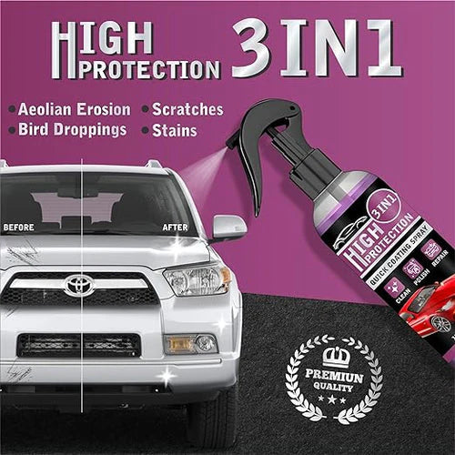 3 in 1 High Protection Quick Car Ceramic Coating Spray - Car Wax Polish Spray