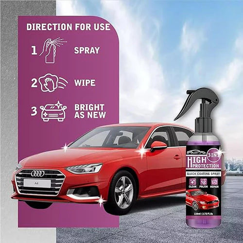 3 in 1 High Protection Quick Car Ceramic Coating Spray - Car Wax Polish Spray