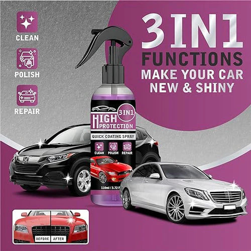 3 in 1 High Protection Quick Car Ceramic Coating Spray - Car Wax Polish Spray